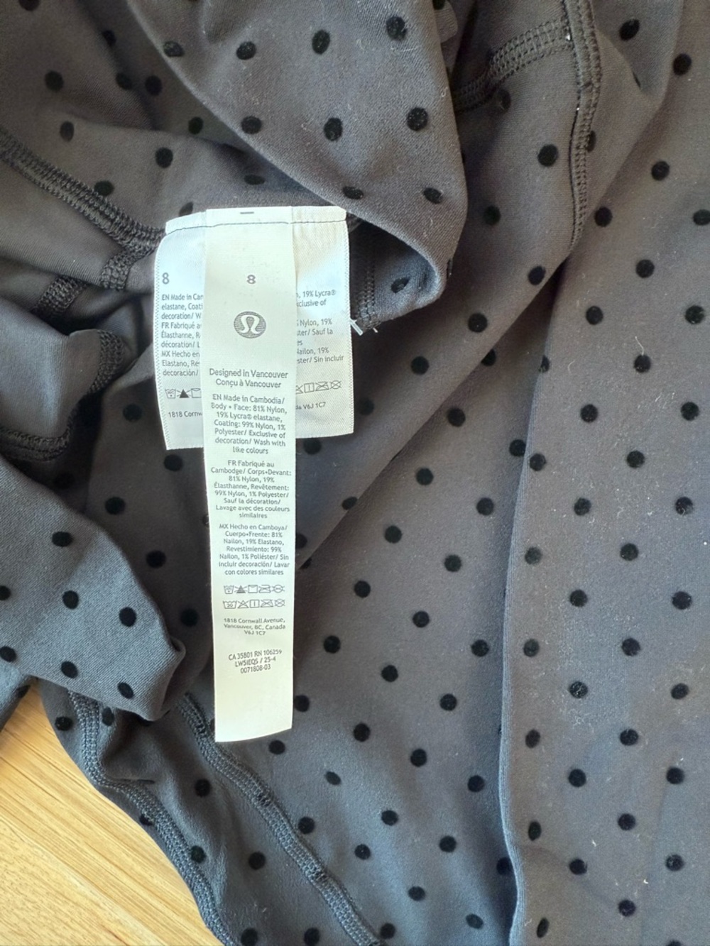 Authentic lululemon Align High-Rise 28” Pant polka dot flocked . Size 8 . New - Picture 3 of 3